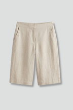 Dames Katoenen Knielange Shorts | Comfortabele Hoge Taille Zomerbroek 1