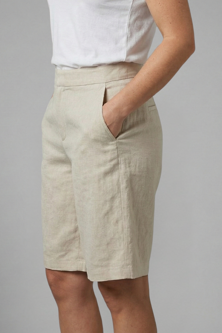 Dames Katoenen Knielange Shorts | Comfortabele Hoge Taille Zomerbroek 5