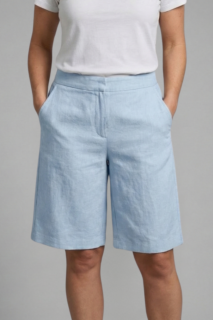 Dames Katoenen Knielange Shorts | Comfortabele Hoge Taille Zomerbroek 9