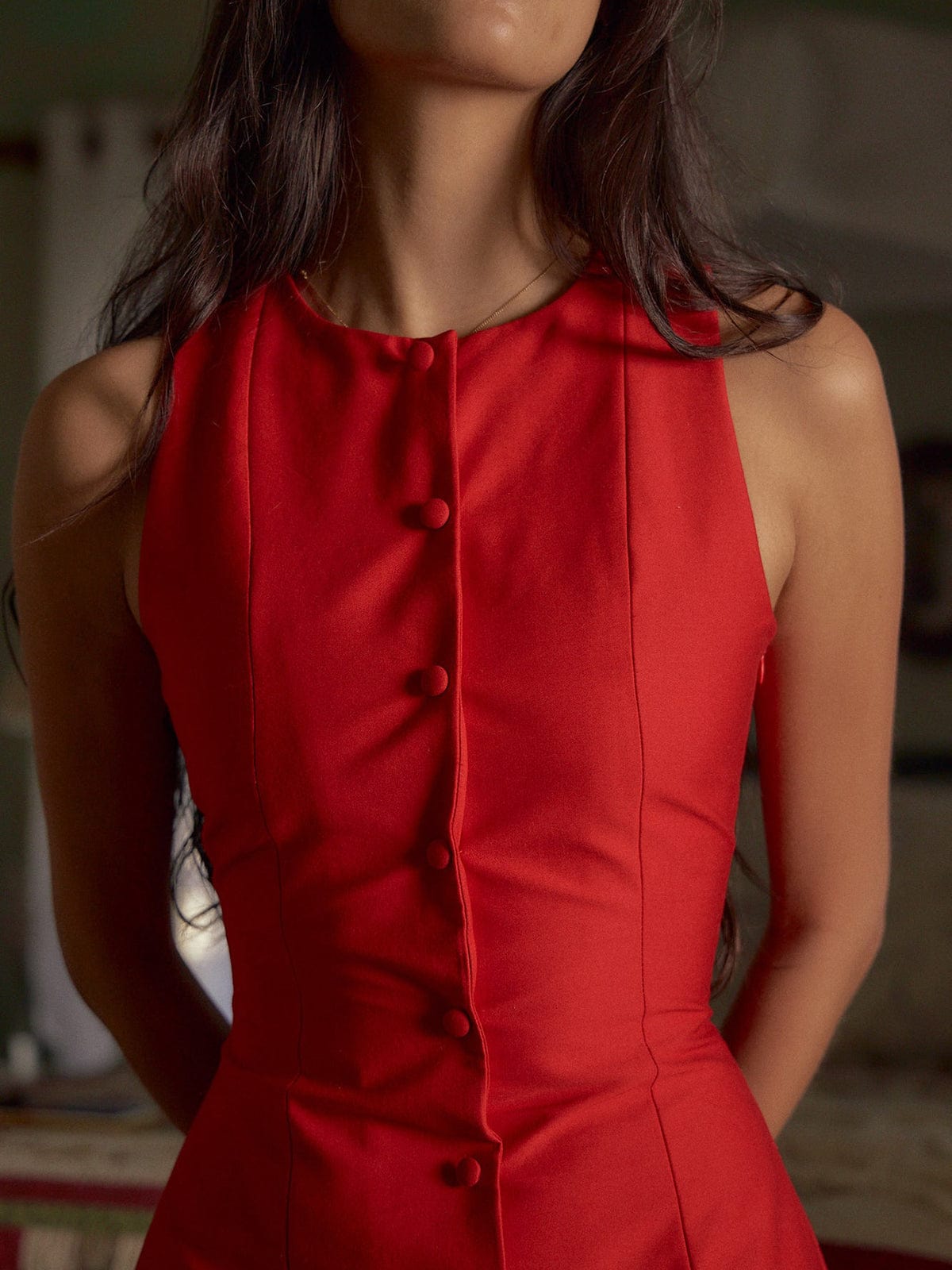 Dames Katoenen Mouwloze Jurk | Elegante Casual Zomeroutfit voor Vrije Tijd 3
