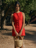 Dames Katoenen Mouwloze Jurk | Elegante Casual Zomeroutfit voor Vrije Tijd 4