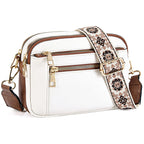 Dames Kunstleer Crossbody Tas | Compact Zwarte Handtas met Verstelbare Schouderband 0