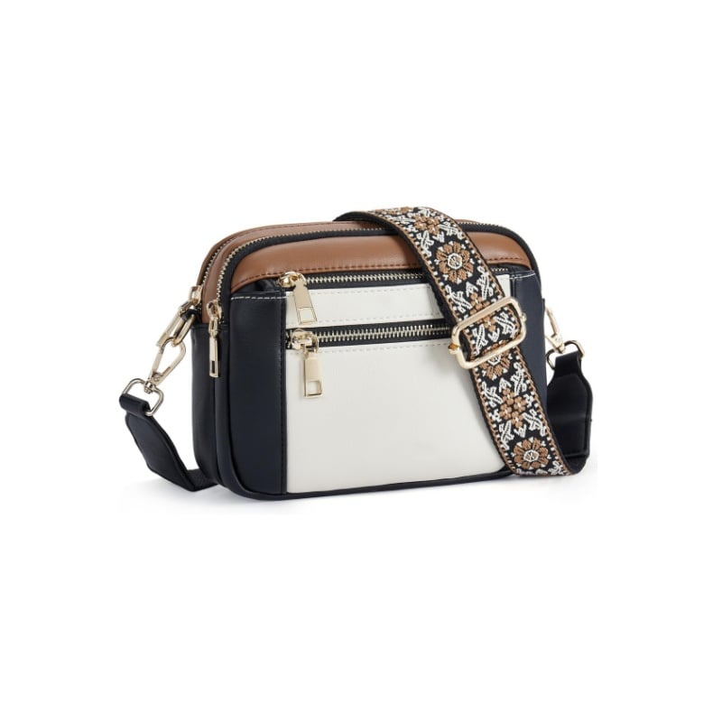 Dames Kunstleer Crossbody Tas | Compact Zwarte Handtas met Verstelbare Schouderband 6