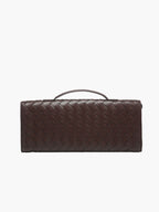 Dames Kunstleer Gevlochten Schoudertas | Elegante Luxe Clutch met Gouden Accenten 6