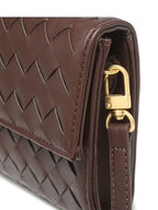 Dames Kunstleer Gevlochten Schoudertas | Elegante Luxe Clutch met Gouden Accenten 7