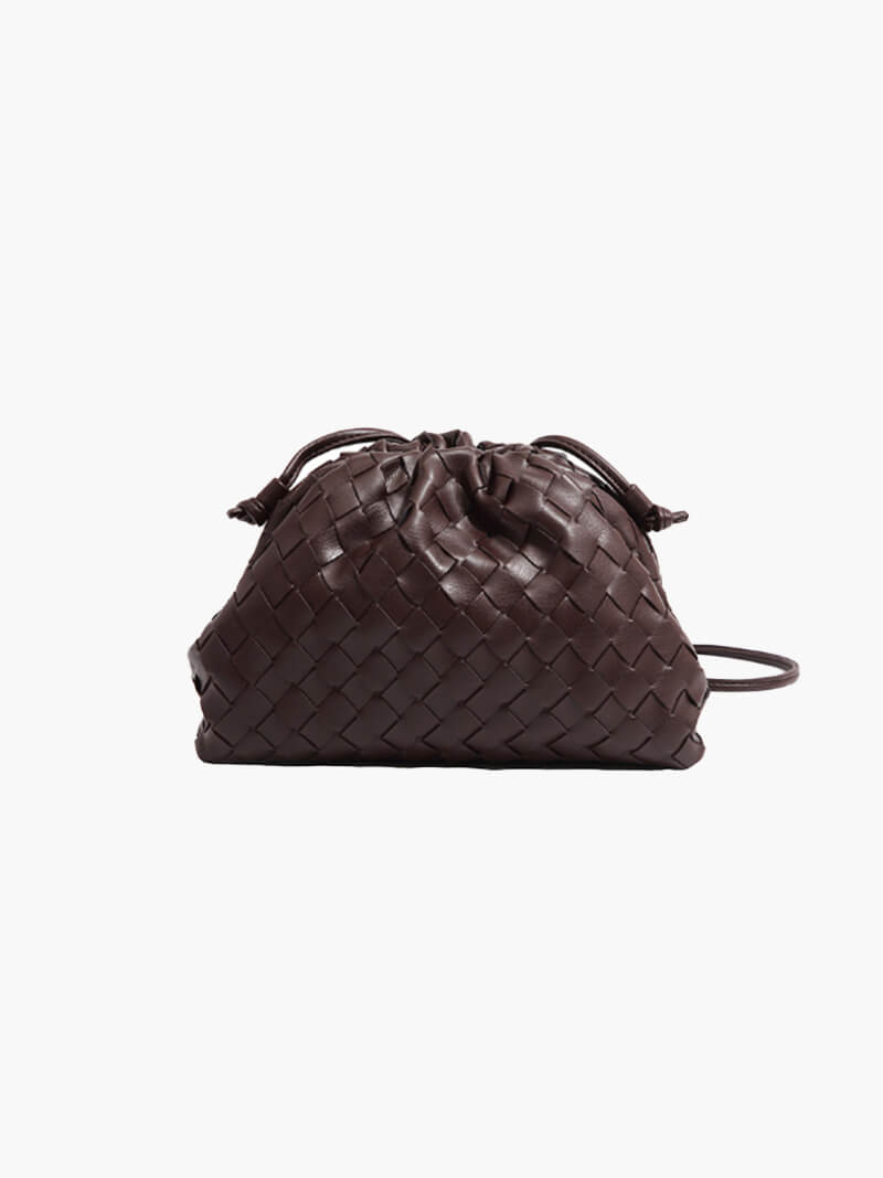 Dames Kunstleer Schoudertas | Modern Gevlochten Compacte Tas | Lichtgewicht en Stijlvol 3