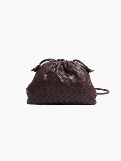 Dames Kunstleer Schoudertas | Modern Gevlochten Compacte Tas | Lichtgewicht en Stijlvol 3