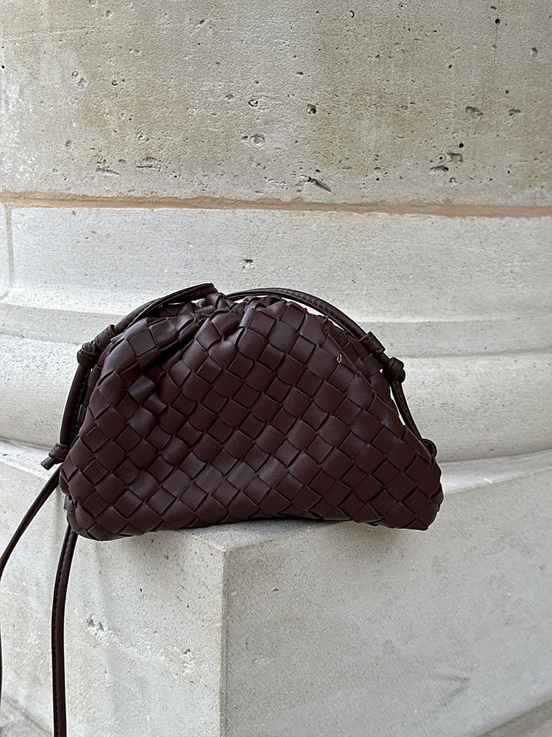 Dames Kunstleer Schoudertas | Modern Gevlochten Compacte Tas | Lichtgewicht en Stijlvol 6