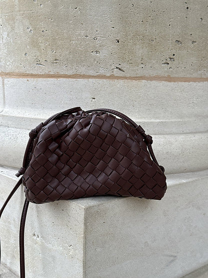 Dames Kunstleer Schoudertas | Modern Gevlochten Compacte Tas | Lichtgewicht en Stijlvol 6