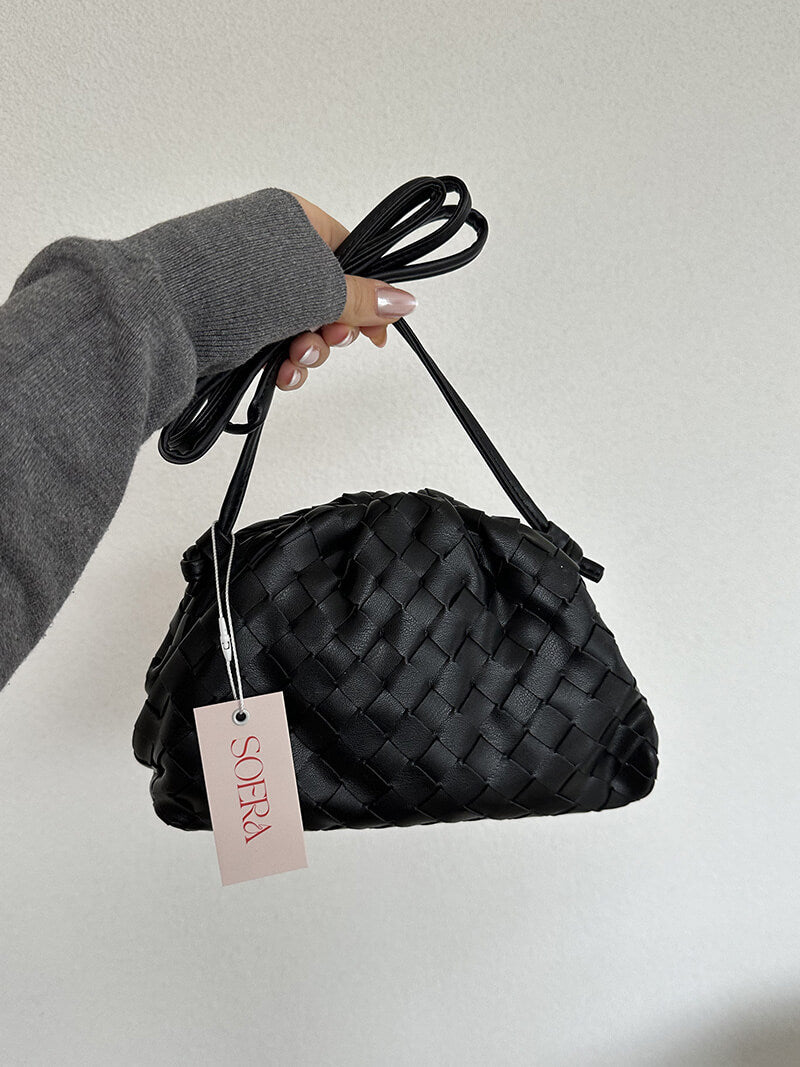 Dames Kunstleer Schoudertas | Modern Gevlochten Compacte Tas | Lichtgewicht en Stijlvol 7