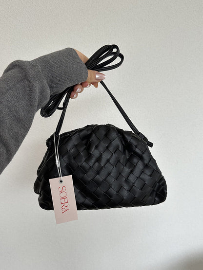 Dames Kunstleer Schoudertas | Modern Gevlochten Compacte Tas | Lichtgewicht en Stijlvol 7