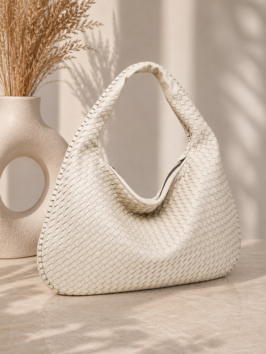 Dames Kunstleren Gevlochten Hobo-tas | Ruim en Stijlvol voor Dagelijks Gebruik 2