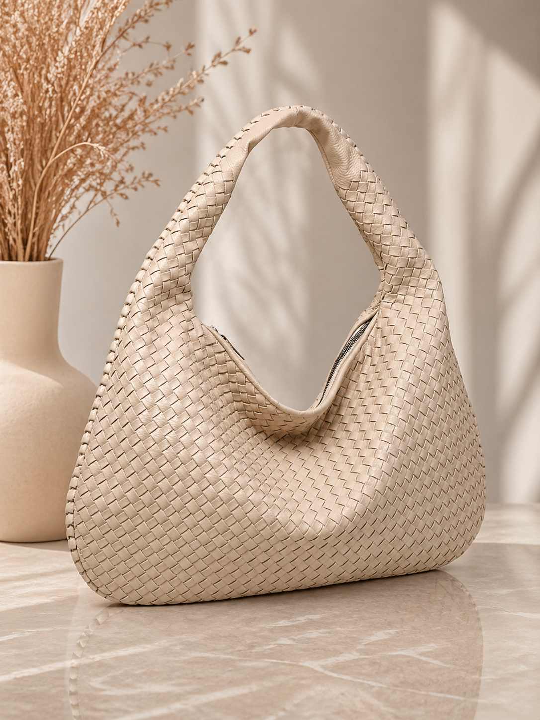 Dames Kunstleren Gevlochten Hobo-tas | Ruim en Stijlvol voor Dagelijks Gebruik 4