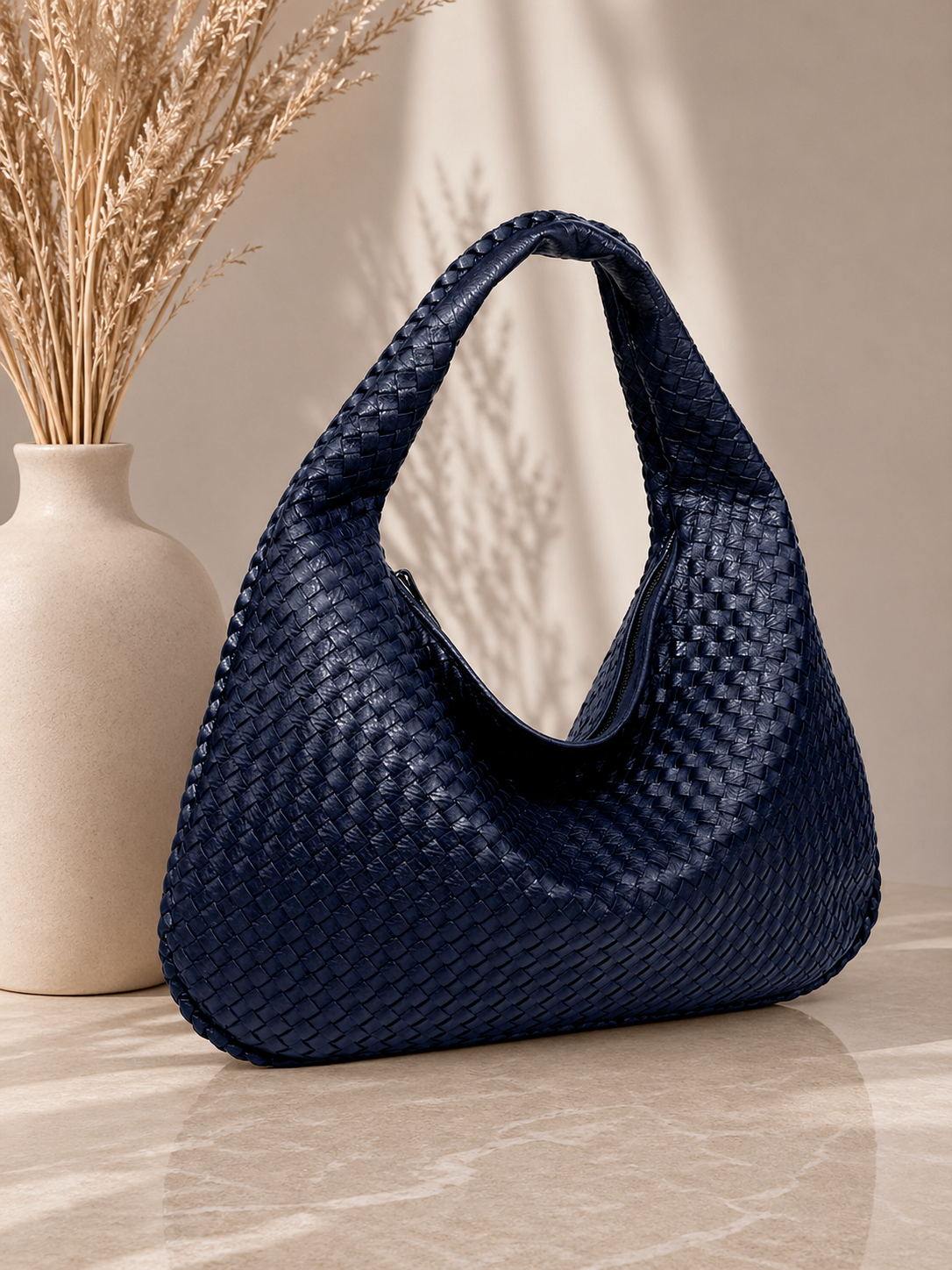 Dames Kunstleren Gevlochten Hobo-tas | Ruim en Stijlvol voor Dagelijks Gebruik 5