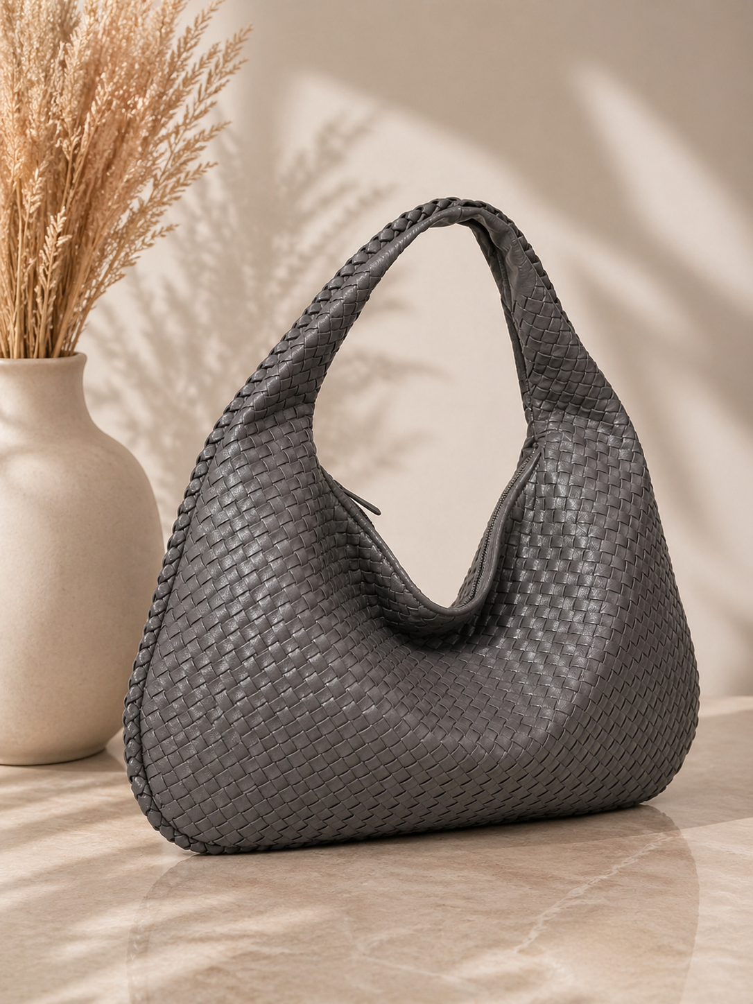 Dames Kunstleren Gevlochten Hobo-tas | Ruim en Stijlvol voor Dagelijks Gebruik 6