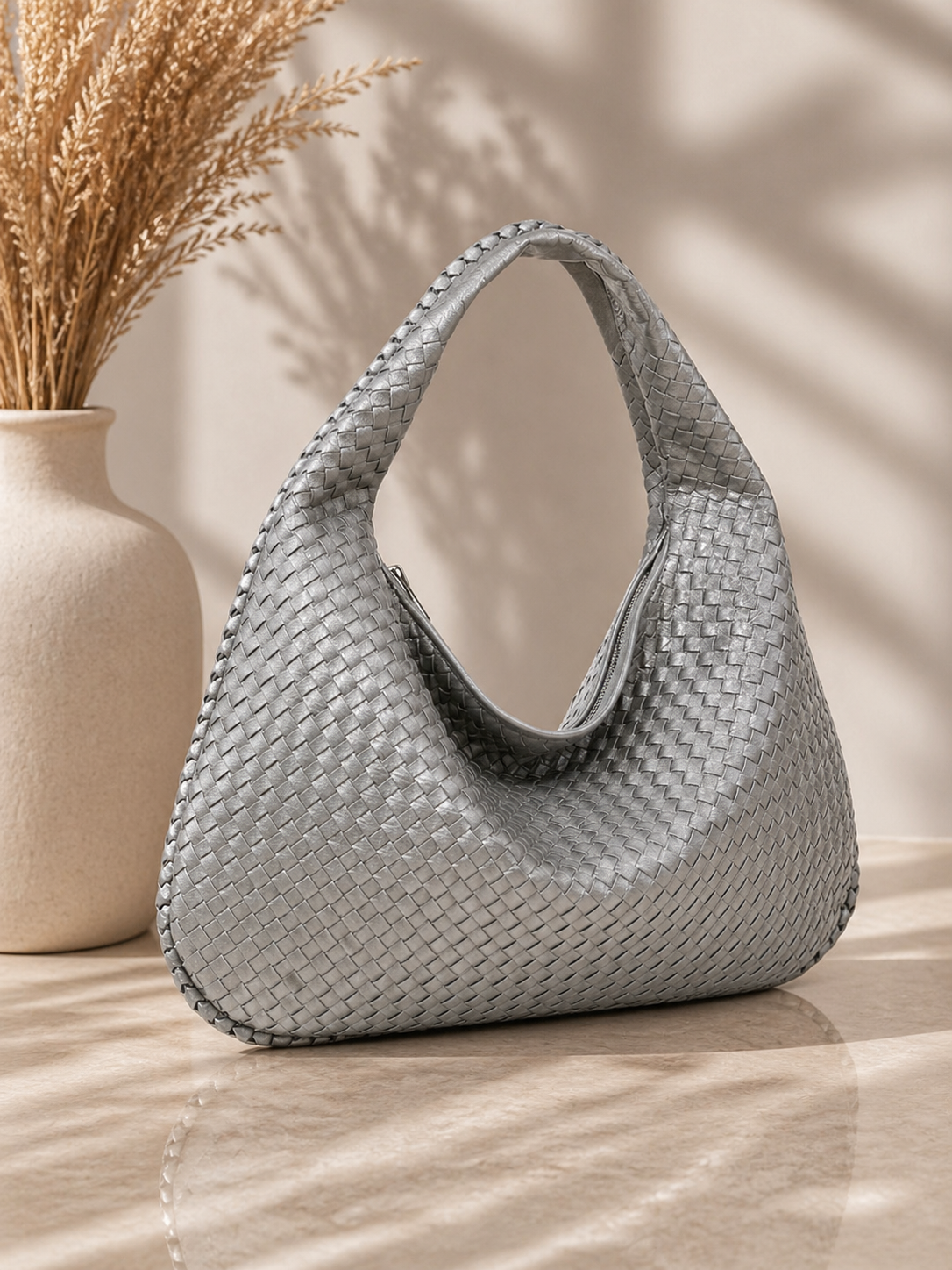 Dames Kunstleren Gevlochten Hobo-tas | Ruim en Stijlvol voor Dagelijks Gebruik 7