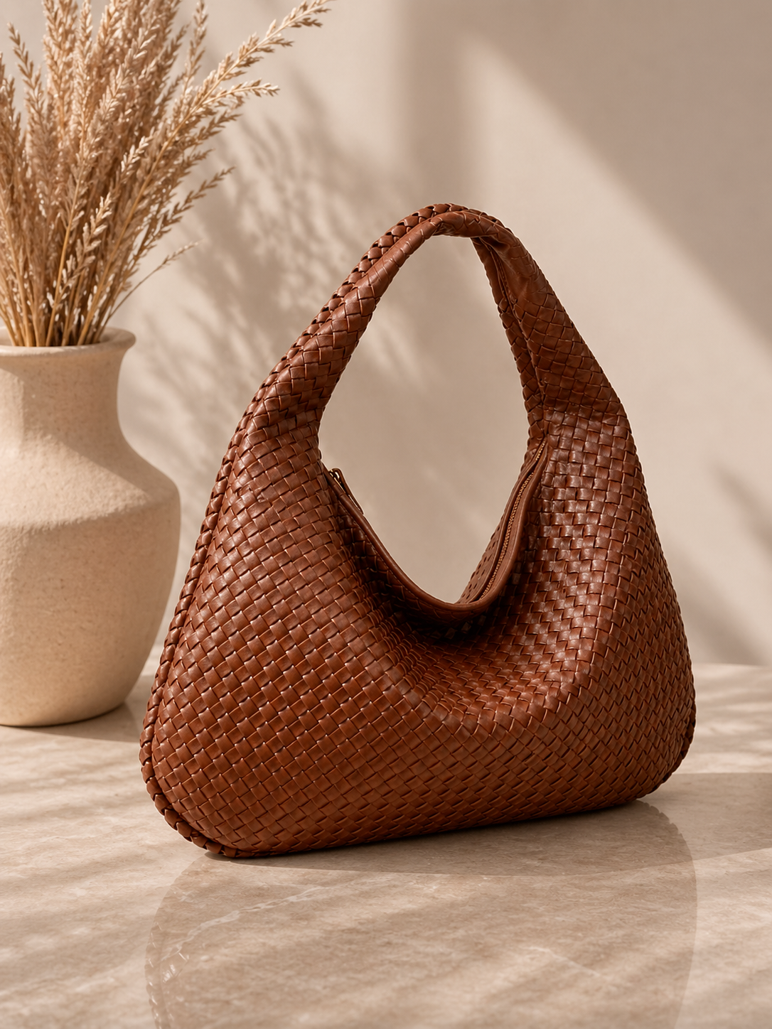 Dames Kunstleren Gevlochten Hobo-tas | Ruim en Stijlvol voor Dagelijks Gebruik 8