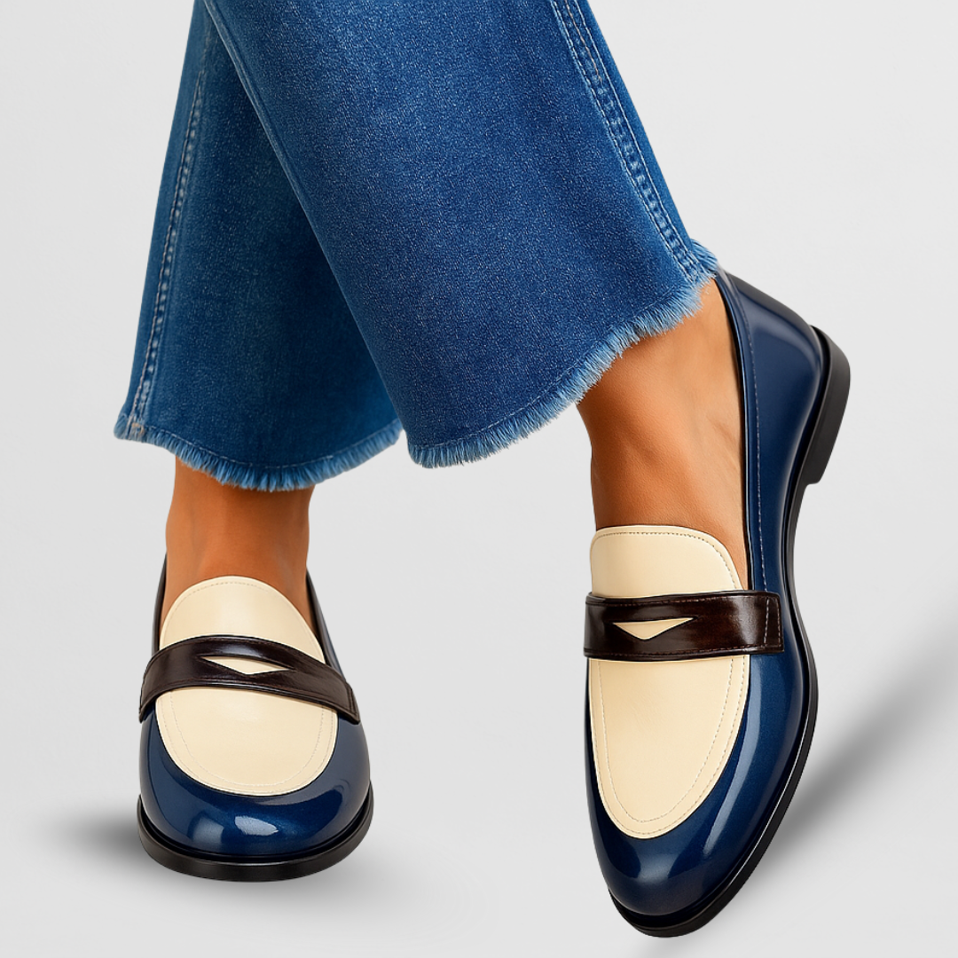 Dames Leer Loafers | Chique Comfortabele Instappers Zwart 0