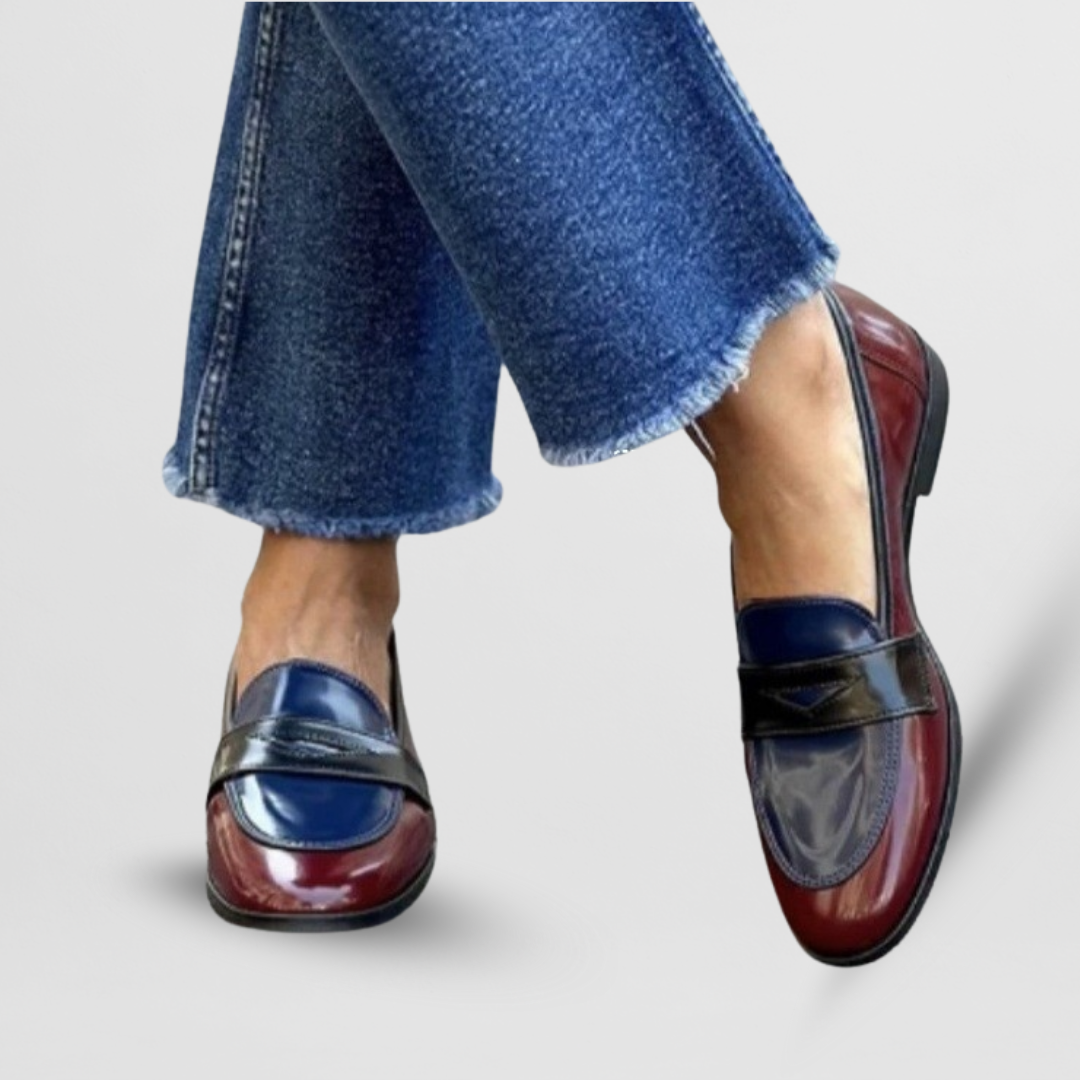 Dames Leer Loafers | Chique Comfortabele Instappers Zwart 1