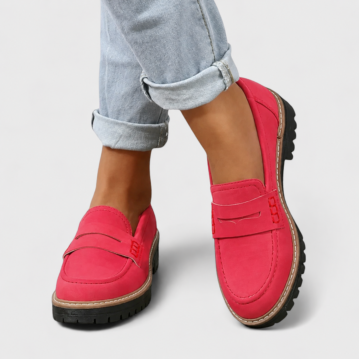 Dames Leer Loafers | Comfortabele Zwarte Orthopedische Instappers voor Elke Dag 5