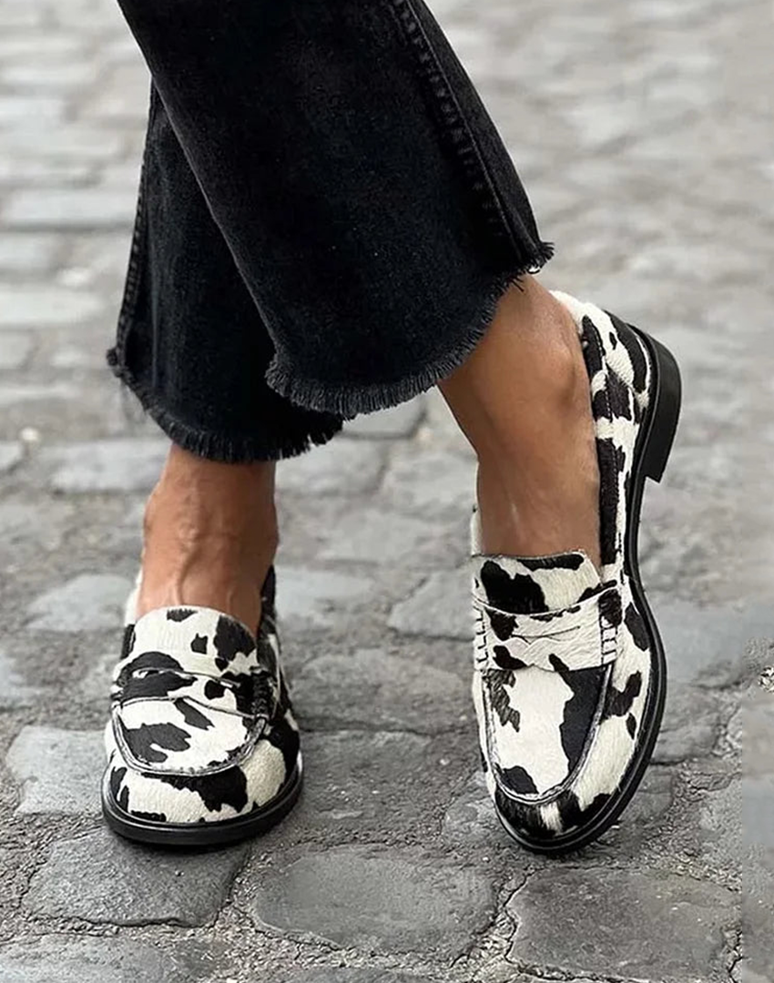 Dames Leer Loafers | Zwarte Tijdloze Elegante Slip-On Schoenen 0