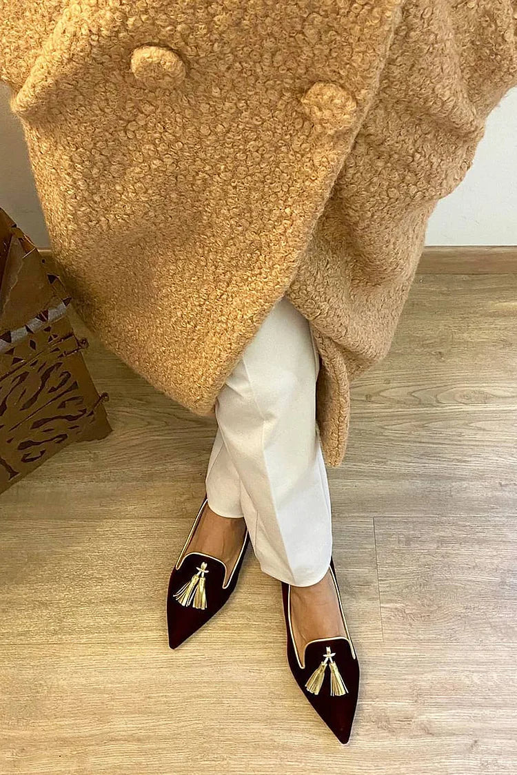 Dames Leer Loafers met Kwastjes | Tijdloze Elegante Zwarte Instappers 2