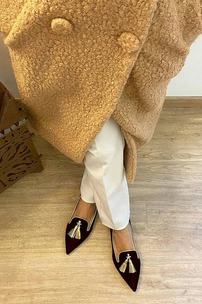 Dames Leer Loafers met Kwastjes | Tijdloze Elegante Zwarte Instappers 2