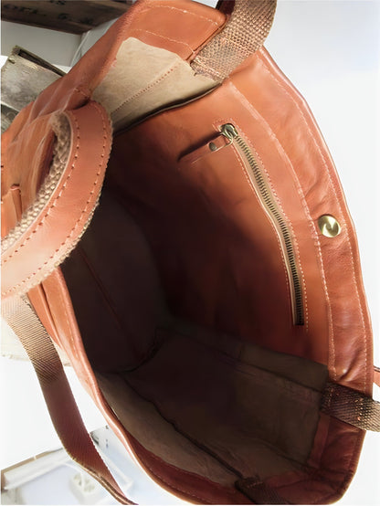 Dames Leren Schoudertas | Handgemaakte Vintage Handtas | Ruim en Stijlvol 2