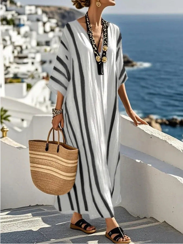 Dames Lichtgewicht Kaftan Jurk | Elegante Losvallende Lange Zomerjurk 4