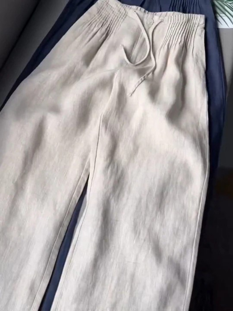 Dames Lichtgewicht Polyester Broek met Wijde Pijpen | Comfortabele Elegante Casual Pants 6