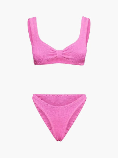 Dames Lila Tweedelig Badpak | Elegant Flatterend Zomer Zwempak 5