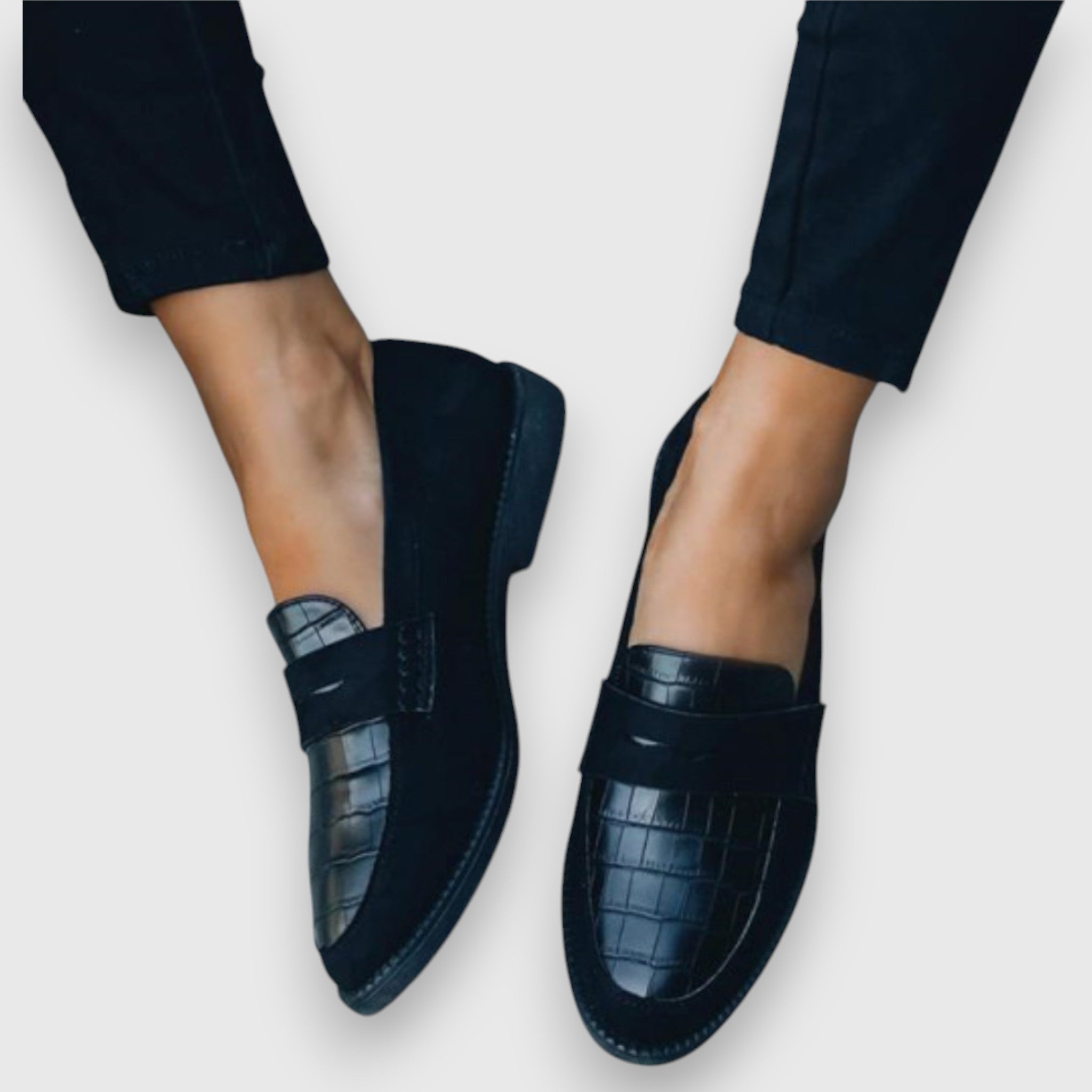 Dames Loafers van Hoogwaardig Leer | Tijdloze Zwarte Loafers voor Lente en Zomer 0