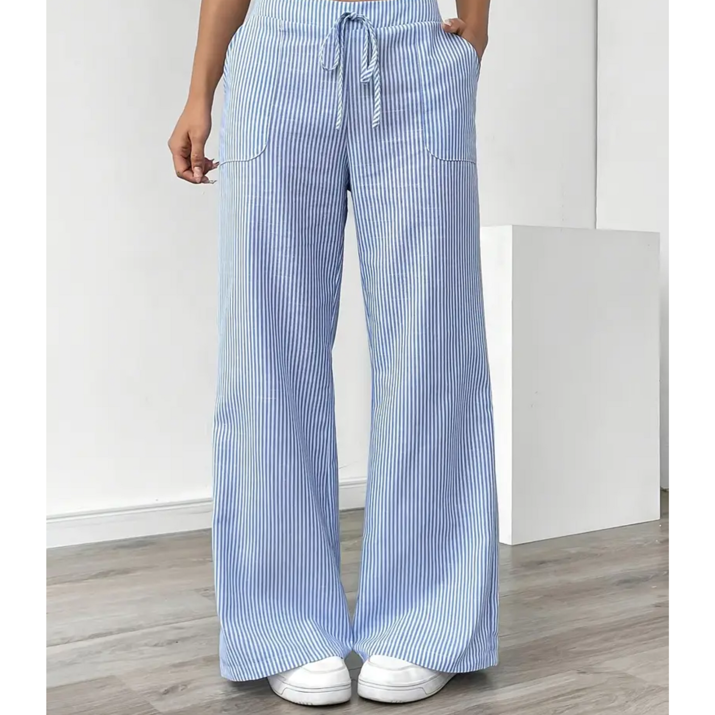 Dames Luchtige Katoenen Broek | Comfortabele Gestreepte Casual Pants 2