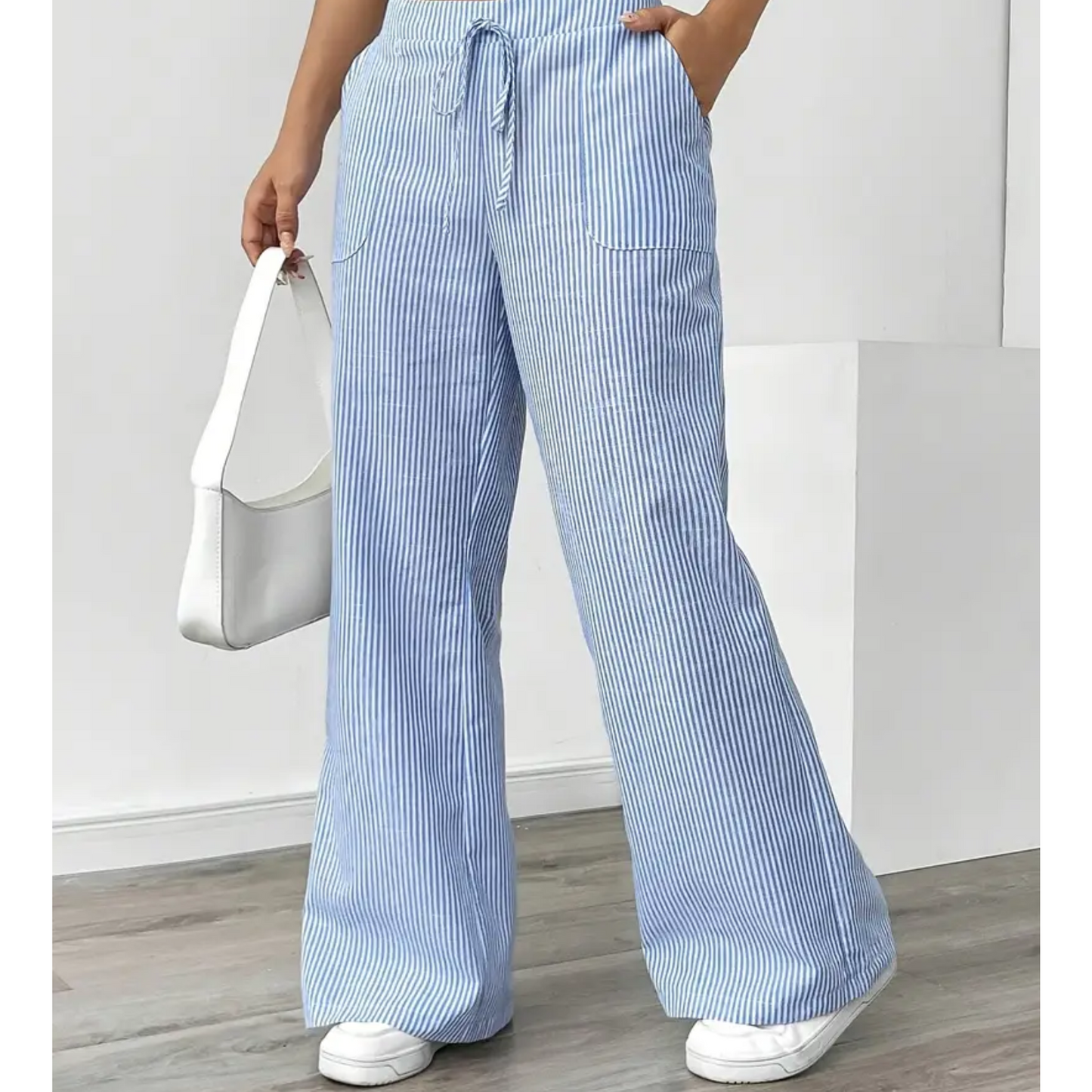 Dames Luchtige Katoenen Broek | Comfortabele Gestreepte Casual Pants 3