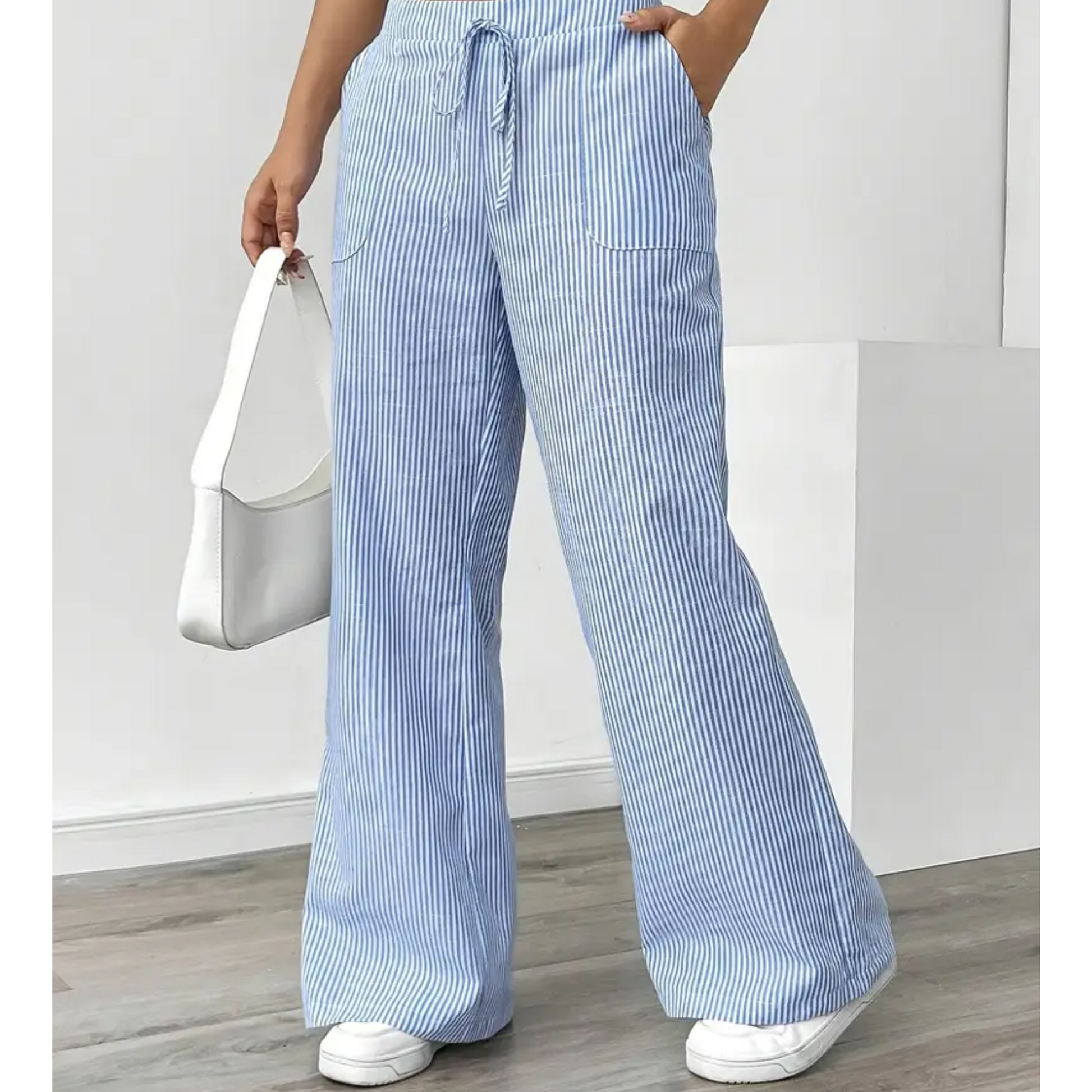 Dames Luchtige Katoenen Broek | Comfortabele Gestreepte Casual Pants 3