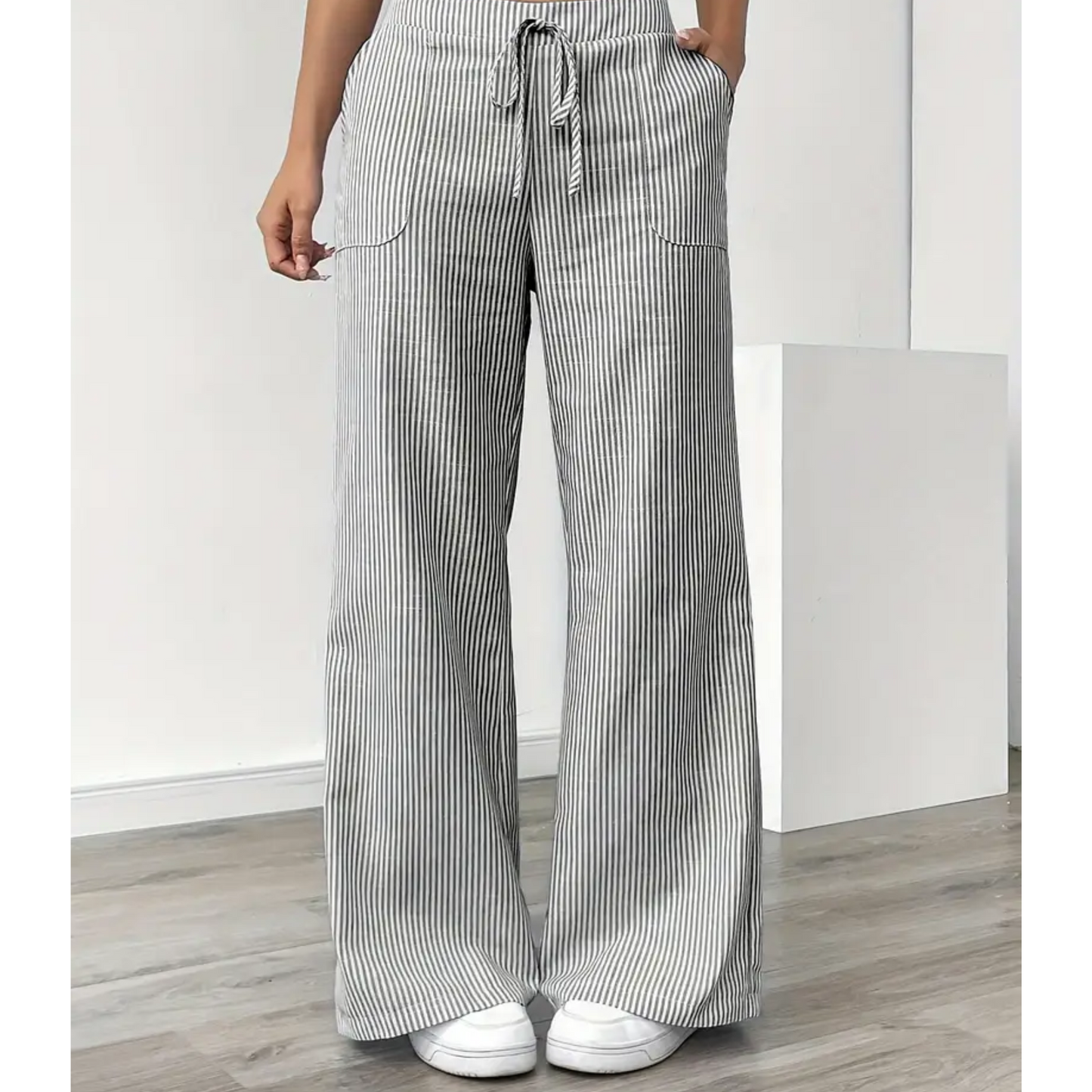 Dames Luchtige Katoenen Broek | Comfortabele Gestreepte Casual Pants 8