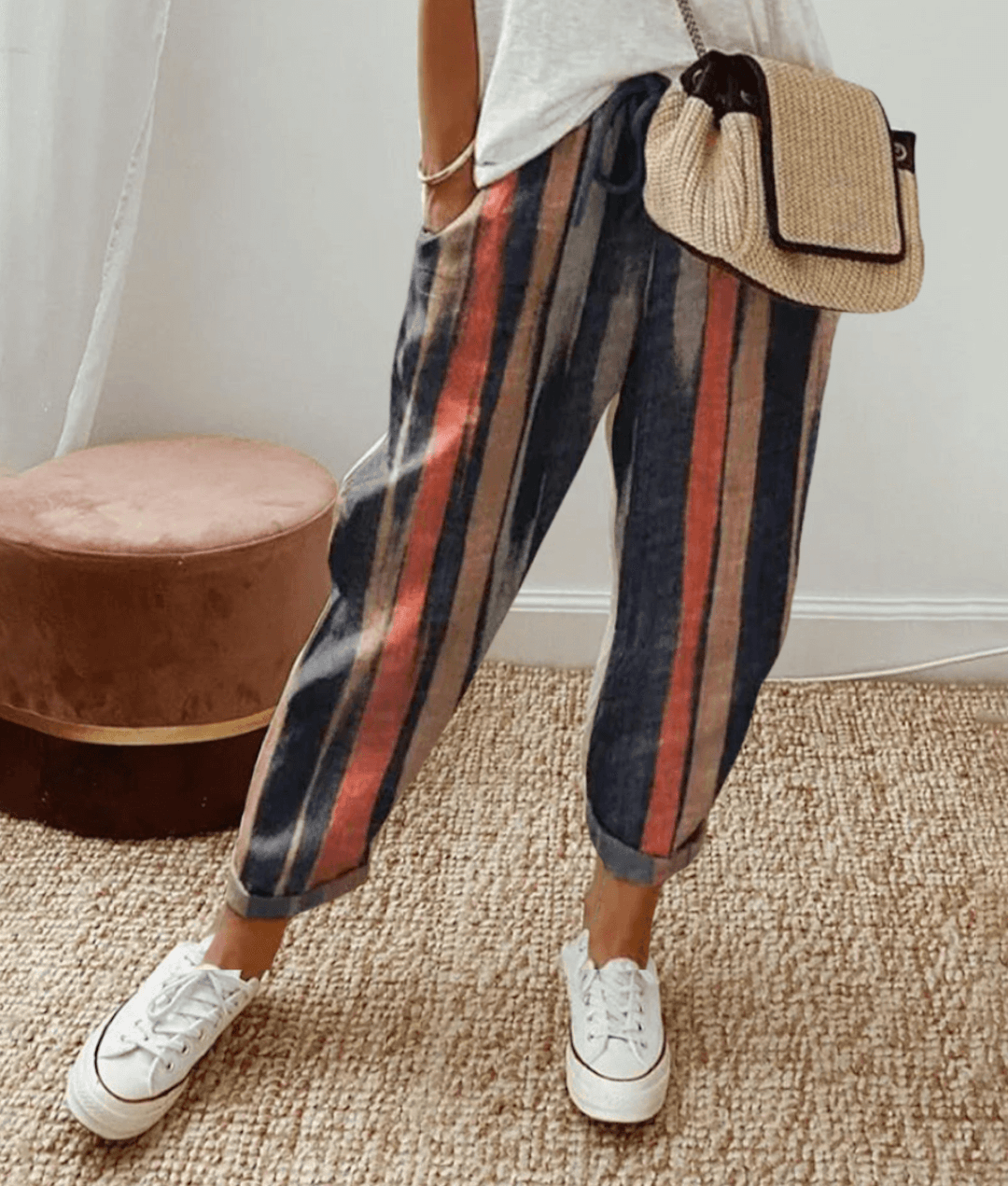 Dames Luchtige Stof Broek | Flatterende Comfortabele Loungebroek 0