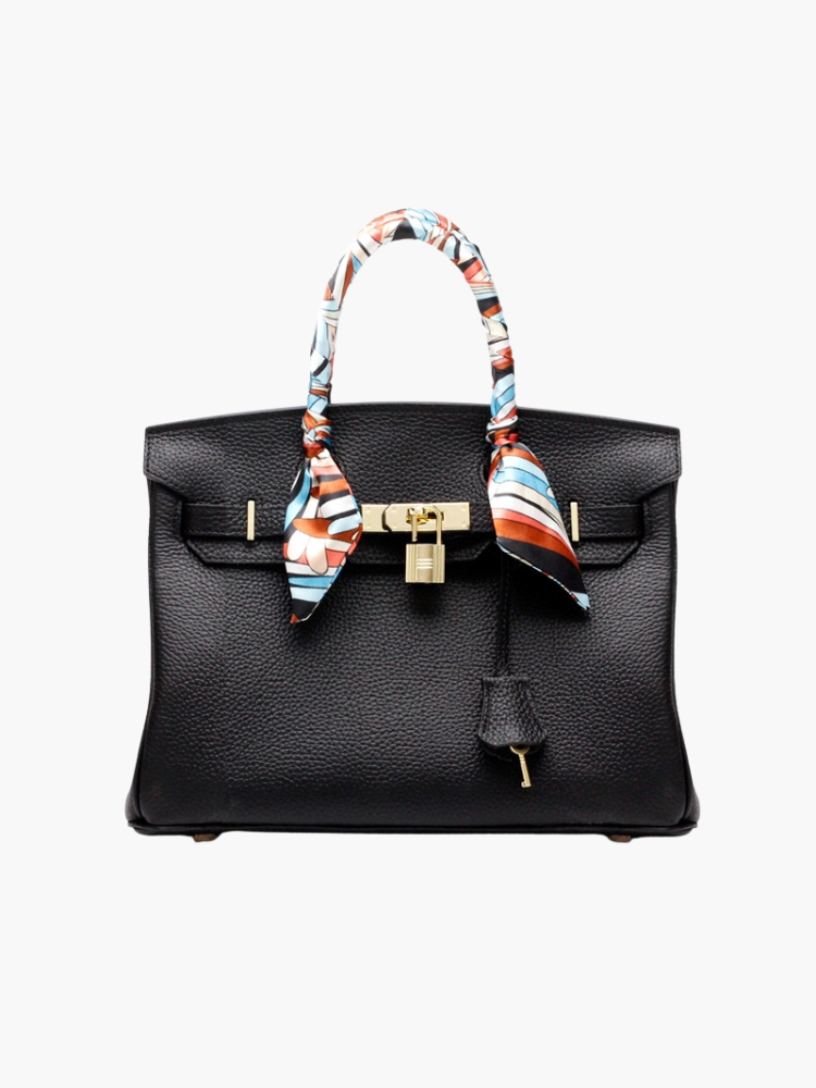 Dames Luxe Echt Leer Handtas | Elegante Cognac Kleurige Tote Bag 5
