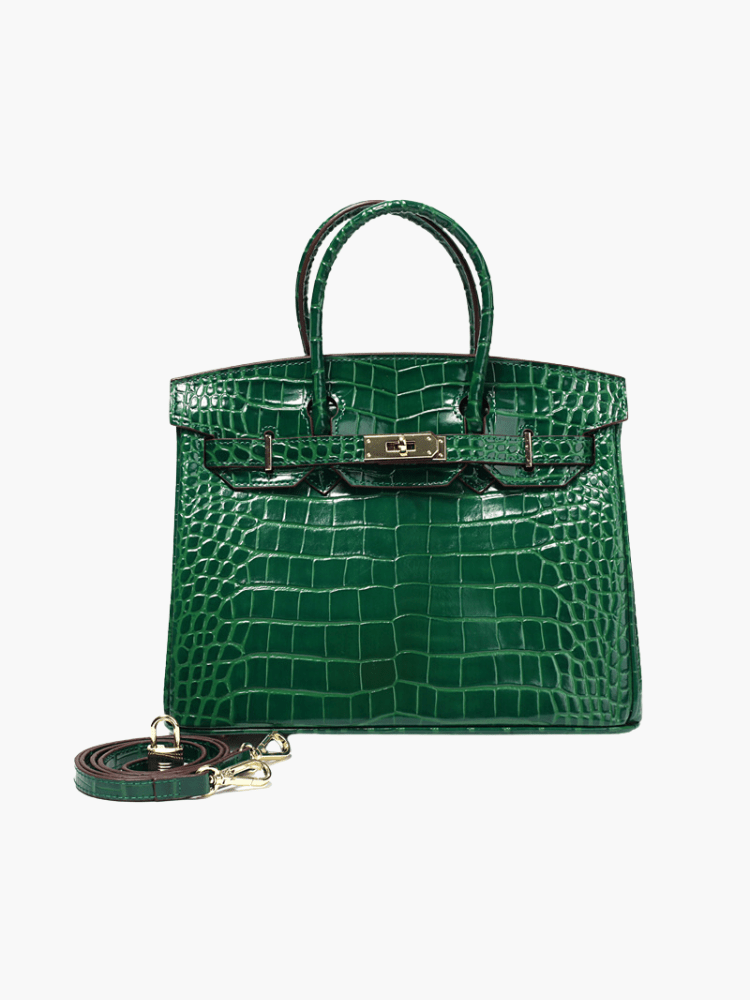Dames Luxe Echt Leer Handtas | Elegante Cognac Kleurige Tote Bag 7