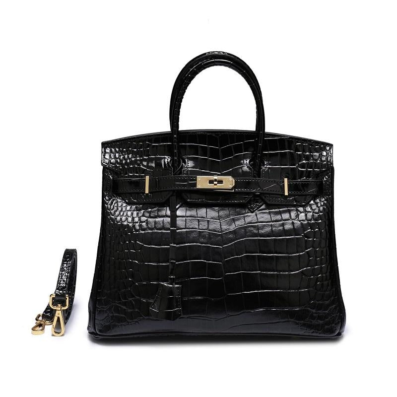 Dames Luxe Echt Leer Handtas | Elegante Cognac Kleurige Tote Bag 9