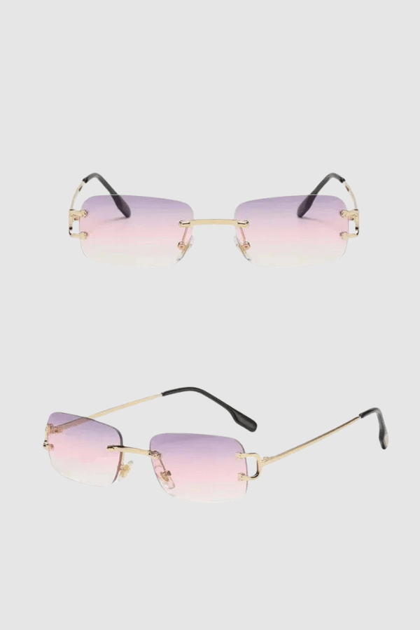 Dames Luxe Rimless Zonnebril | Retro Cat Eye Met UV400 Bescherming | Stijlvol Elegant Design 3