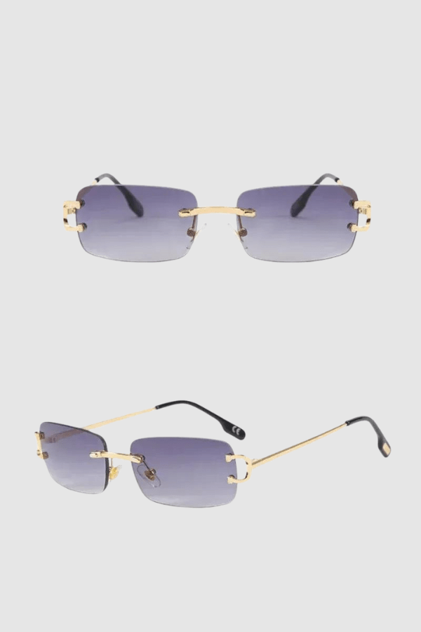 Dames Luxe Rimless Zonnebril | Retro Cat Eye Met UV400 Bescherming | Stijlvol Elegant Design 4