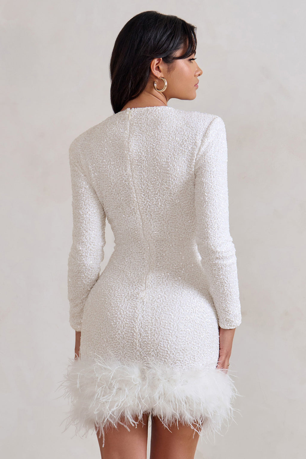 Dames Luxe Sequin Mini-Jurk | Elegant Zonder Mouwen Met Veerafwerking 1