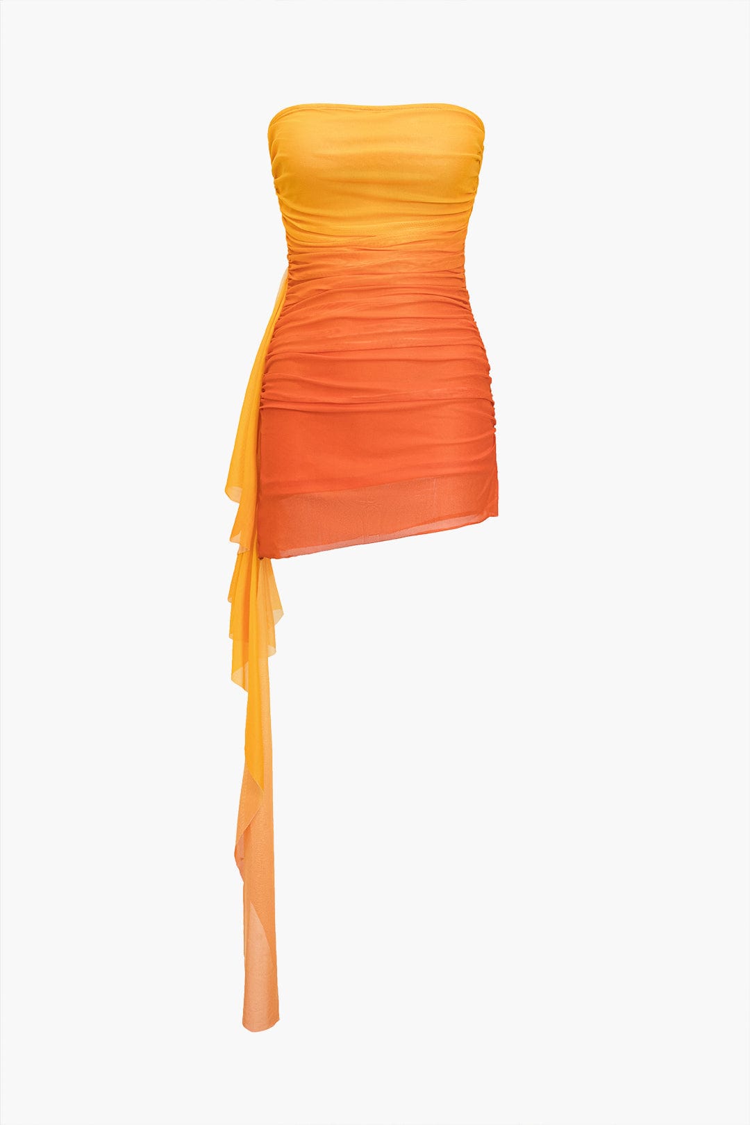 Dames Ombre Zomerjurk | Elegante Asymmetrische Flatterende Drapering 0