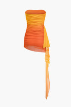 Dames Ombre Zomerjurk | Elegante Asymmetrische Flatterende Drapering 1