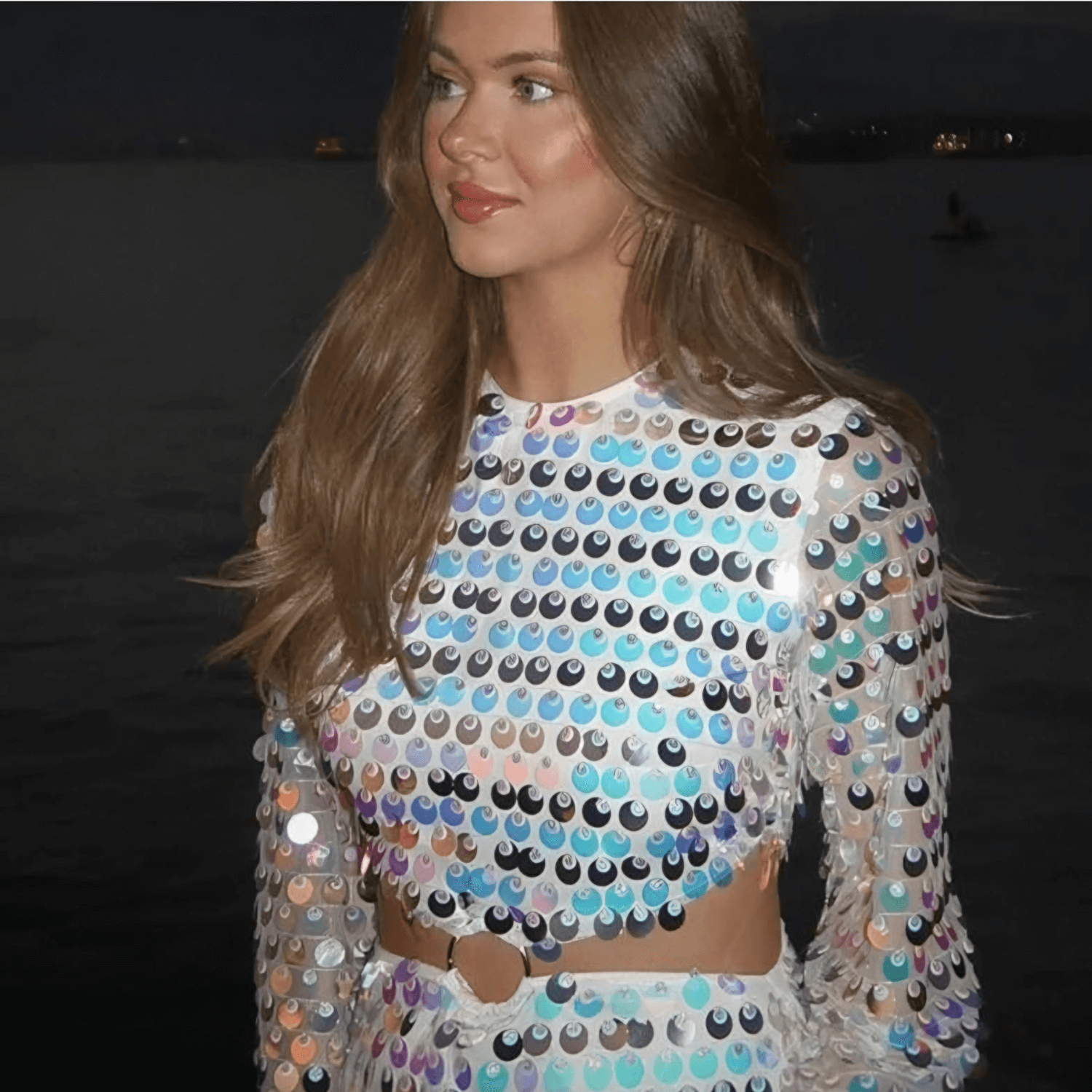 Dames Pailletten Minikleed | Glamoureuze Lange Mouwen Met Cut-Out Detail 3