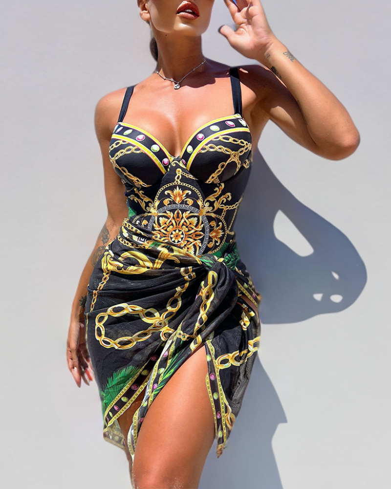Dames Push-Up Badpak met Buikcontrole | Elegante Strandlook 0