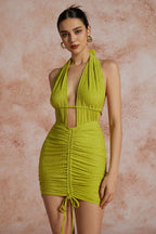 Dames Rimpel Halter Minikleed | Sexy Zomer Jurk voor Feesten en Festivals 1