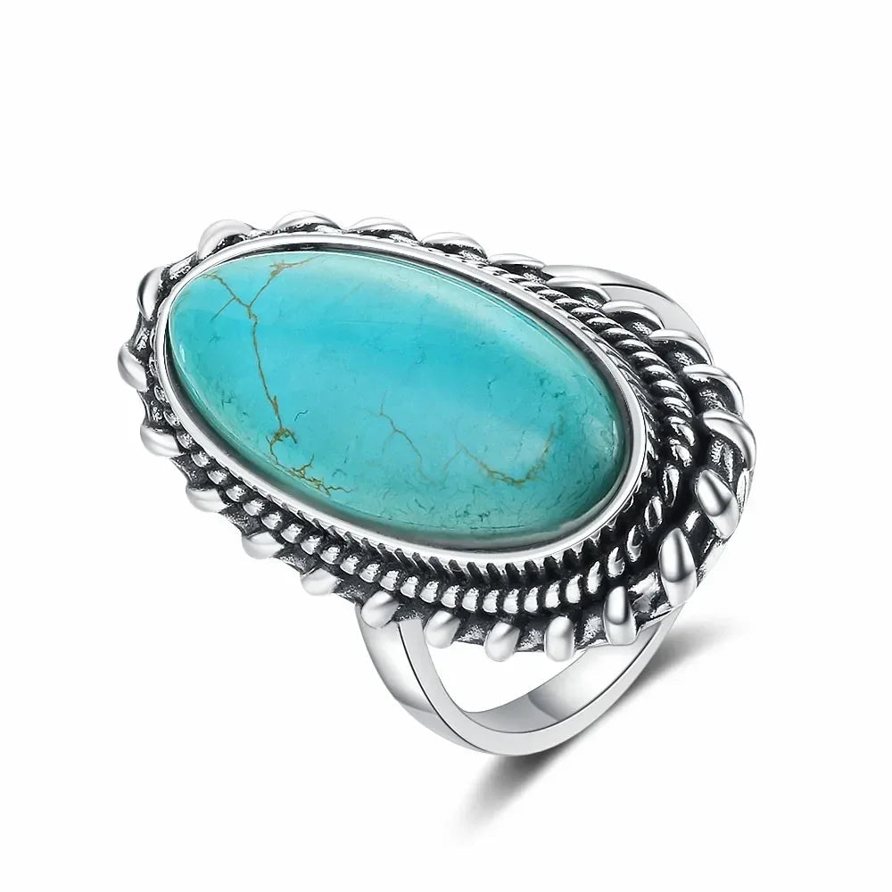 Dames Ring Zilver met Turkoois | Elegant Tijdloos Sieraad voor Elke Gelegenheid 0