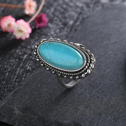 Dames Ring Zilver met Turkoois | Elegant Tijdloos Sieraad voor Elke Gelegenheid 1